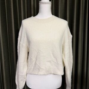 Women’s Cream Crewneck Cozy Sweater
